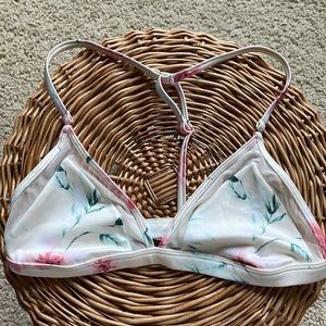 Pink Victorias Secret cute floral halter back tank